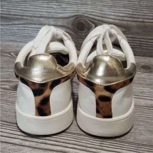 White House Black Market White and Gold Athletic Shoes